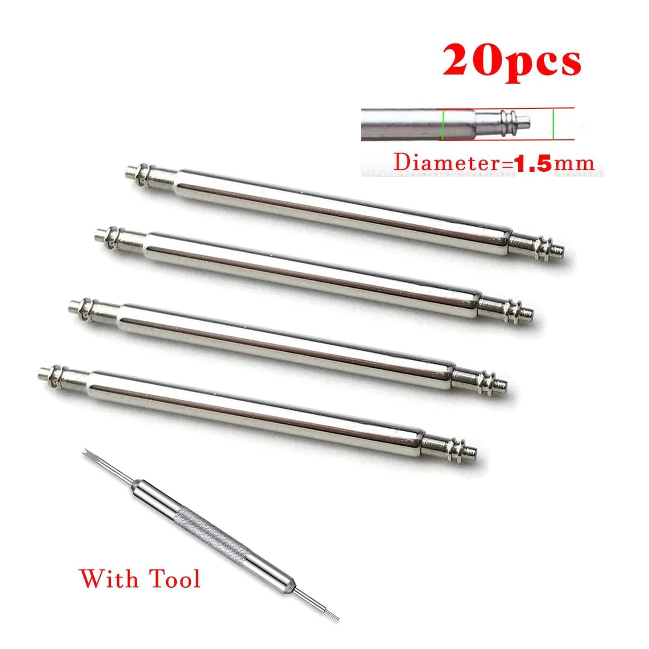 image-Qinband 304 Stainless Steel Watchband – Durable & Adjustable 8-26mm