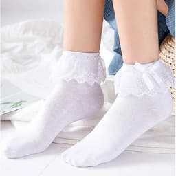image-HEALMEYOU Lace Ruffle Ankle Socks Stylish Comfort for Casual Wear
