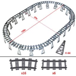 image-Jiu Feng Yan Flexible Switch Railway Tracks - Creative Building Block Toys