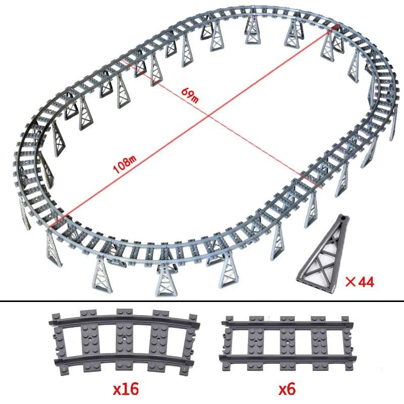 image-Jiu Feng Yan Flexible Switch Railway Tracks - Creative Building Block Toys