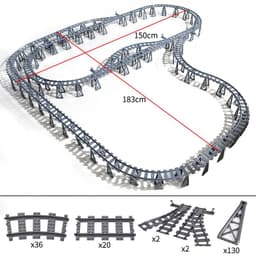 image-Jiu Feng Yan Flexible Switch Railway Tracks - Creative Building Block Toys