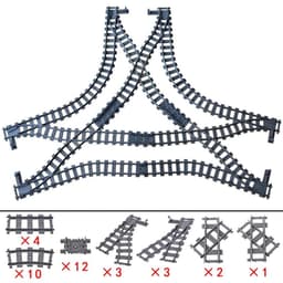 image-Jiu Feng Yan Flexible Switch Railway Tracks - Creative Building Block Toys