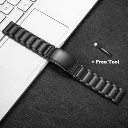 image-Geekthink Stainless Steel Replacement Strap for Samsung Galaxy Watch 4 46mm