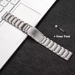 image-Geekthink Stainless Steel Replacement Strap for Samsung Galaxy Watch 4 46mm