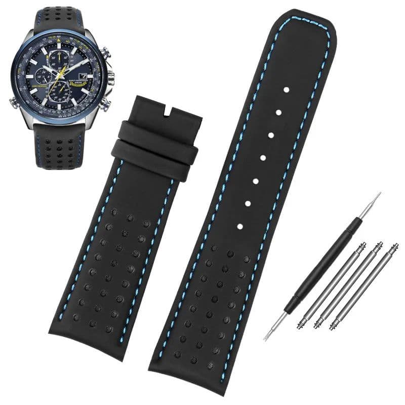 image-Zhuolei Leather Watchband - High Quality Steel Clasp - 19cm Length