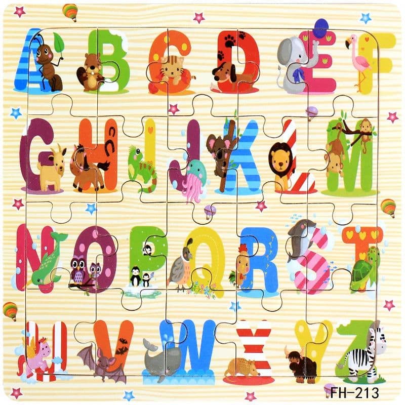 image-YunDuo BaBy Wooden Jigsaw Puzzle - Educational Animal Toy for Kids