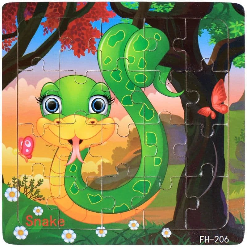 image-YunDuo BaBy Wooden Jigsaw Puzzle - Educational Animal Toy for Kids