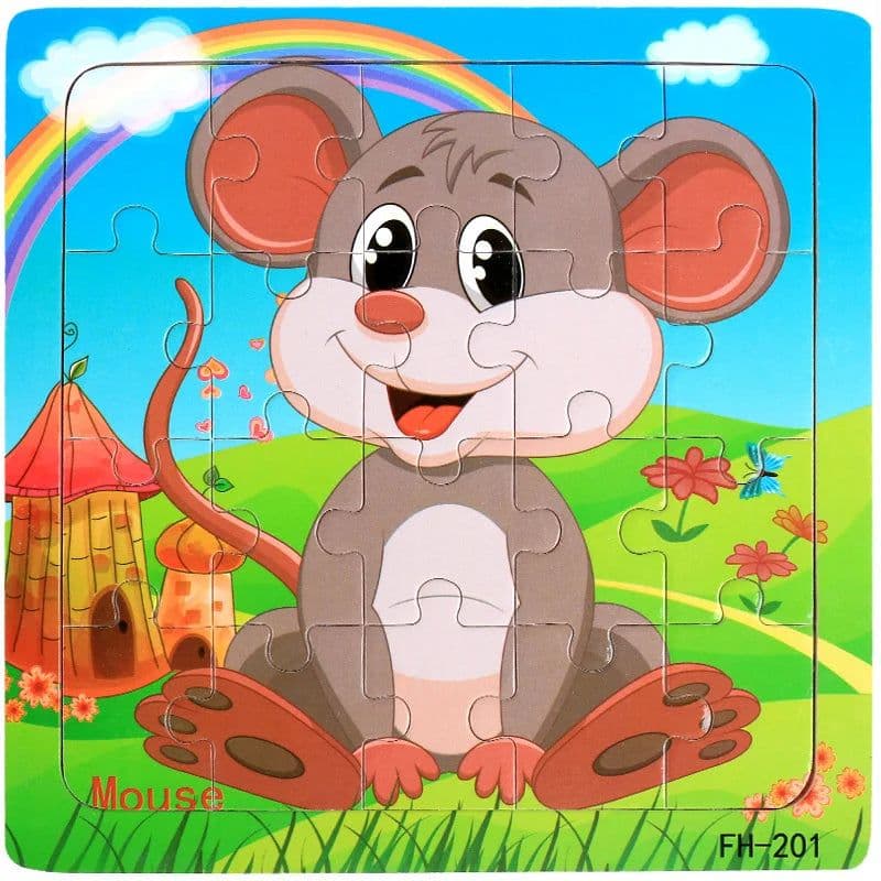 image-YunDuo BaBy Wooden Jigsaw Puzzle - Educational Animal Toy for Kids