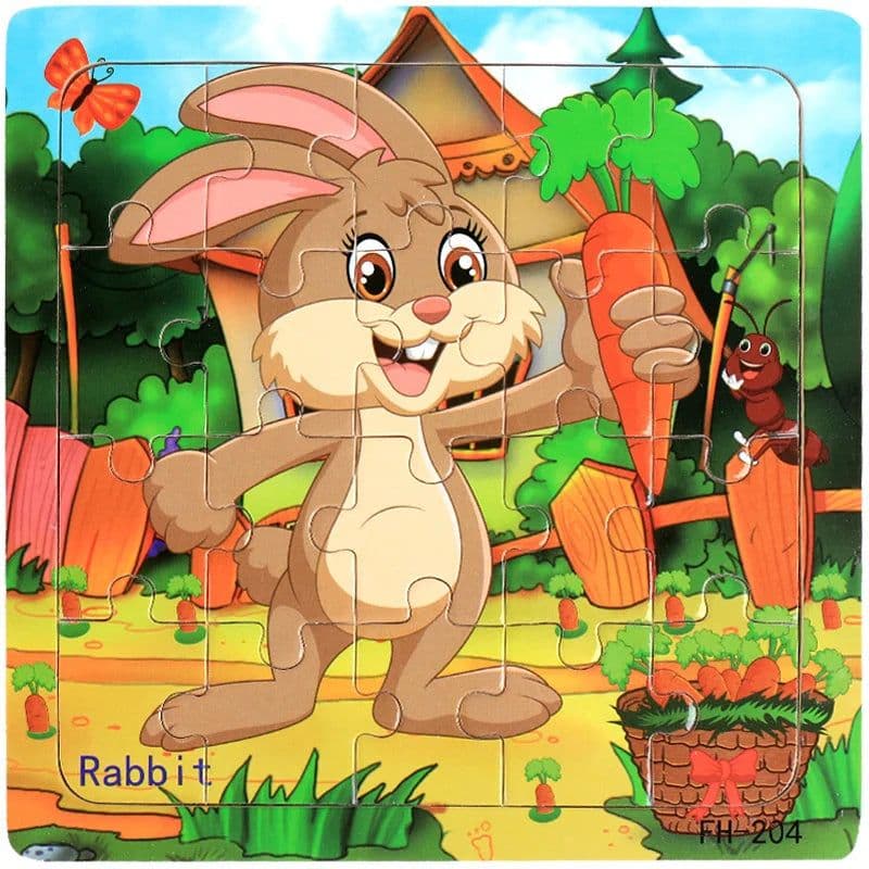 image-YunDuo BaBy Wooden Jigsaw Puzzle - Educational Animal Toy for Kids