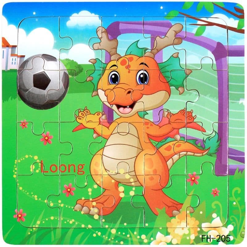 image-YunDuo BaBy Wooden Jigsaw Puzzle - Educational Animal Toy for Kids
