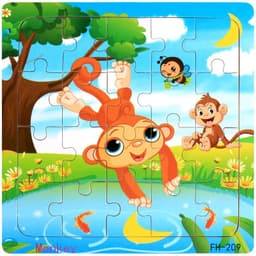 image-YunDuo BaBy Wooden Jigsaw Puzzle - Educational Animal Toy for Kids