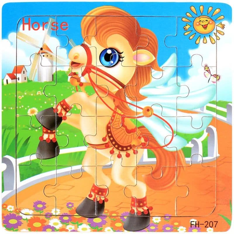 image-YunDuo BaBy Wooden Jigsaw Puzzle - Educational Animal Toy for Kids
