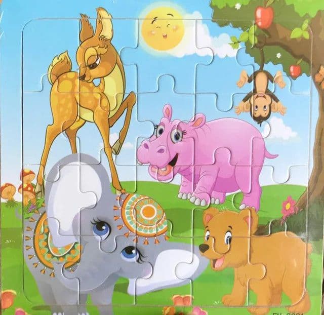 image-YunDuo BaBy Wooden Jigsaw Puzzle - Educational Animal Toy for Kids