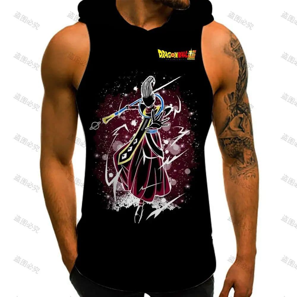 image-Bandai Dragon Ball Z Vest with Hood for Gym & Cosplay - S-3XL