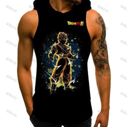 image-Bandai Dragon Ball Z Vest with Hood for Gym & Cosplay - S-3XL