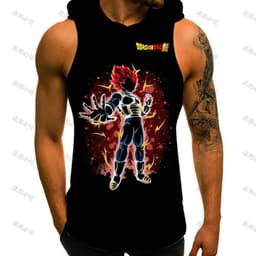 image-Bandai Dragon Ball Z Vest with Hood for Gym & Cosplay - S-3XL