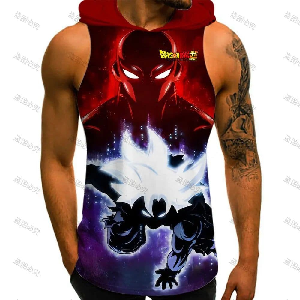 image-Bandai Dragon Ball Z Vest with Hood for Gym & Cosplay - S-3XL