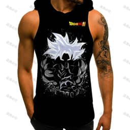 image-Bandai Dragon Ball Z Vest with Hood for Gym & Cosplay - S-3XL