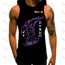 image-Bandai Dragon Ball Z Vest with Hood for Gym & Cosplay - S-3XL