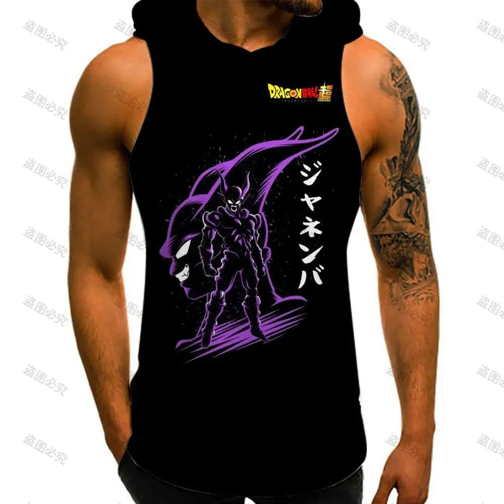 image-Bandai Dragon Ball Z Vest with Hood for Gym & Cosplay - S-3XL