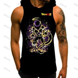 image-Bandai Dragon Ball Z Vest with Hood for Gym & Cosplay - S-3XL