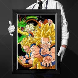 image-Bandai Goku Canvas Poster - Vibrant Home Decor for Dragon Ball Fans