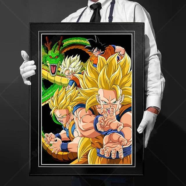 image-Bandai Goku Canvas Poster - Vibrant Home Decor for Dragon Ball Fans