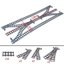 image-Jiu Feng Yan Flexible Switch Railway Tracks - Creative Building Block Toys