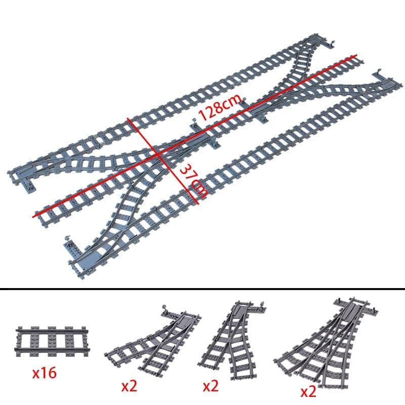 image-Jiu Feng Yan Flexible Switch Railway Tracks - Creative Building Block Toys