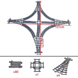 image-Jiu Feng Yan Flexible Switch Railway Tracks - Creative Building Block Toys