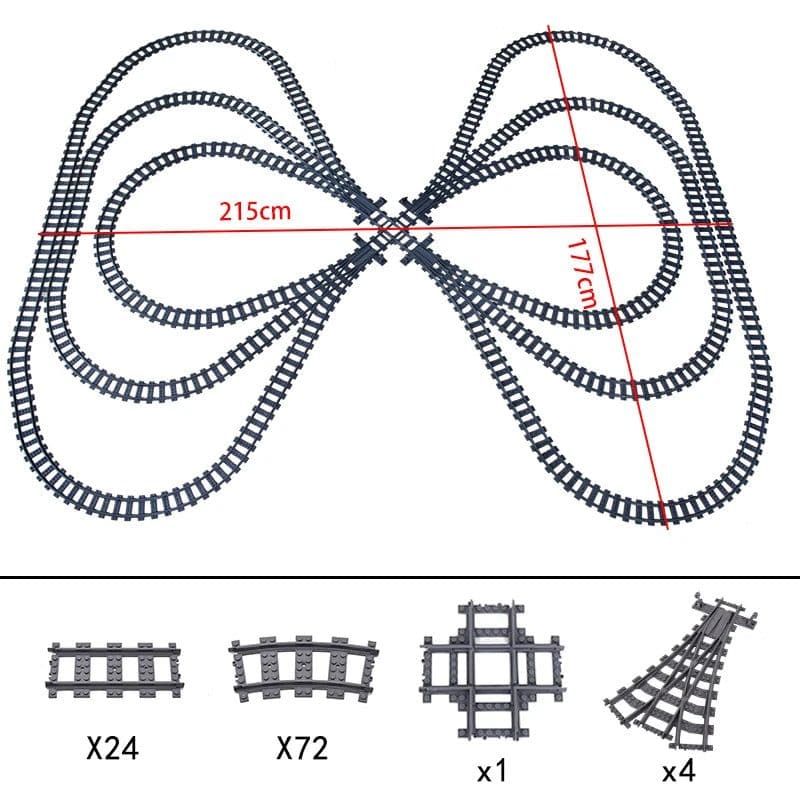 image-Jiu Feng Yan Flexible Switch Railway Tracks - Creative Building Block Toys