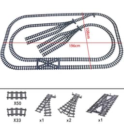 image-Jiu Feng Yan Flexible Switch Railway Tracks - Creative Building Block Toys