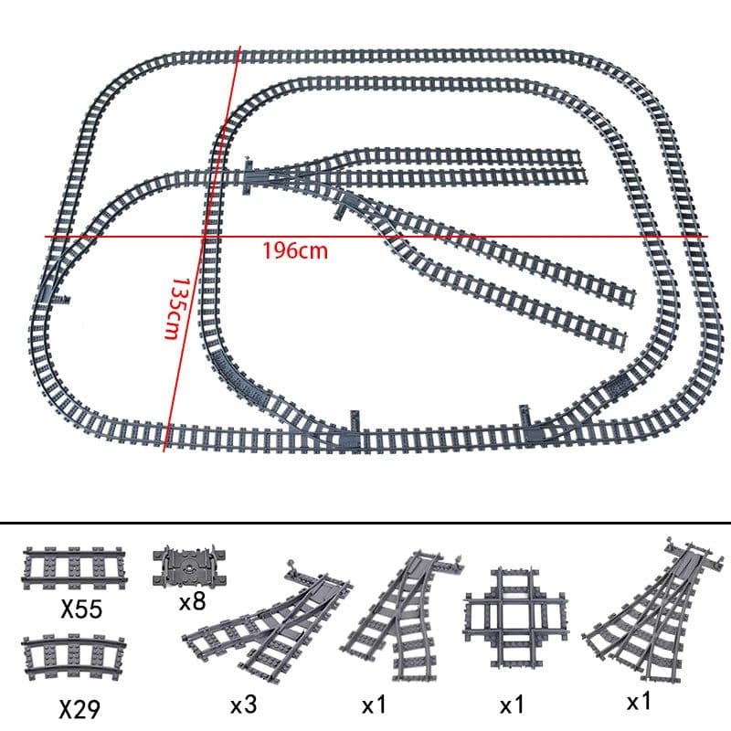 image-Jiu Feng Yan Flexible Switch Railway Tracks - Creative Building Block Toys