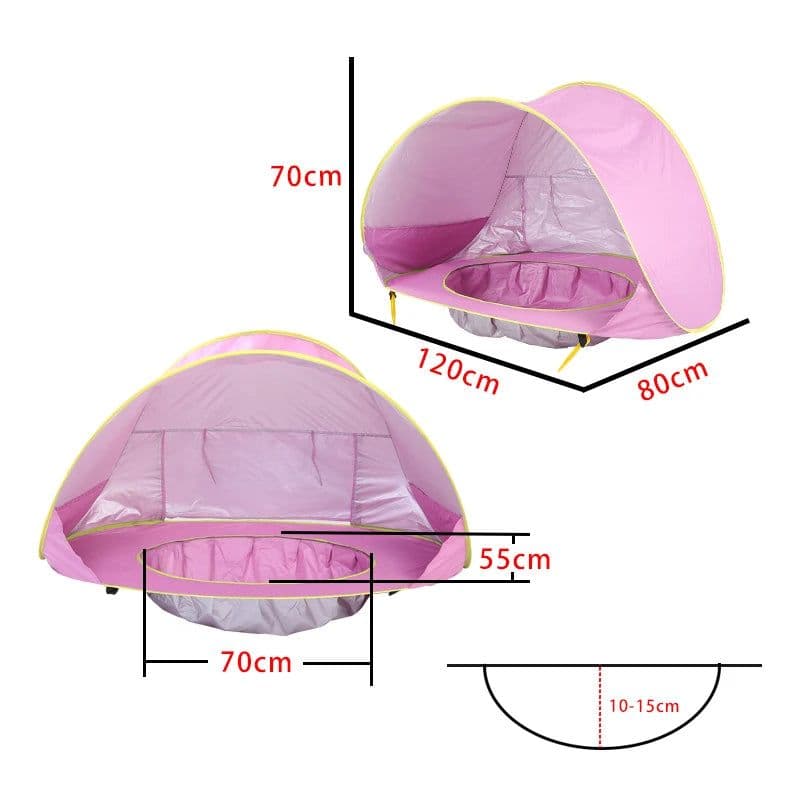image-Battoom Baby Beach Tent - UV Protection Shade for Outdoor Play