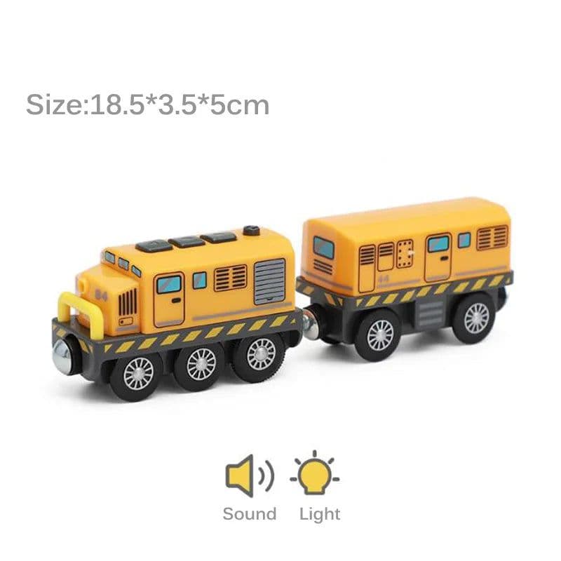 image-Hanma Battery Operated Bullet Train Set for Wooden Tracks with Lights & Sounds