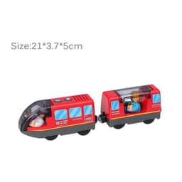 image-Hanma Battery Operated Bullet Train Set for Wooden Tracks with Lights & Sounds