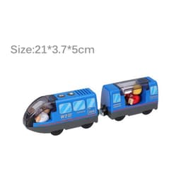 image-Hanma Battery Operated Bullet Train Set for Wooden Tracks with Lights & Sounds