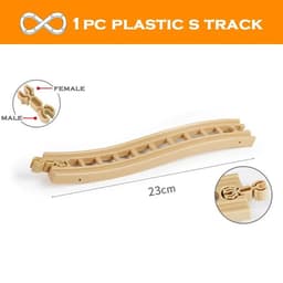image-SKXNIER Wooden Train Track Educational Toys for Ages 4-12 - Beech Accessories