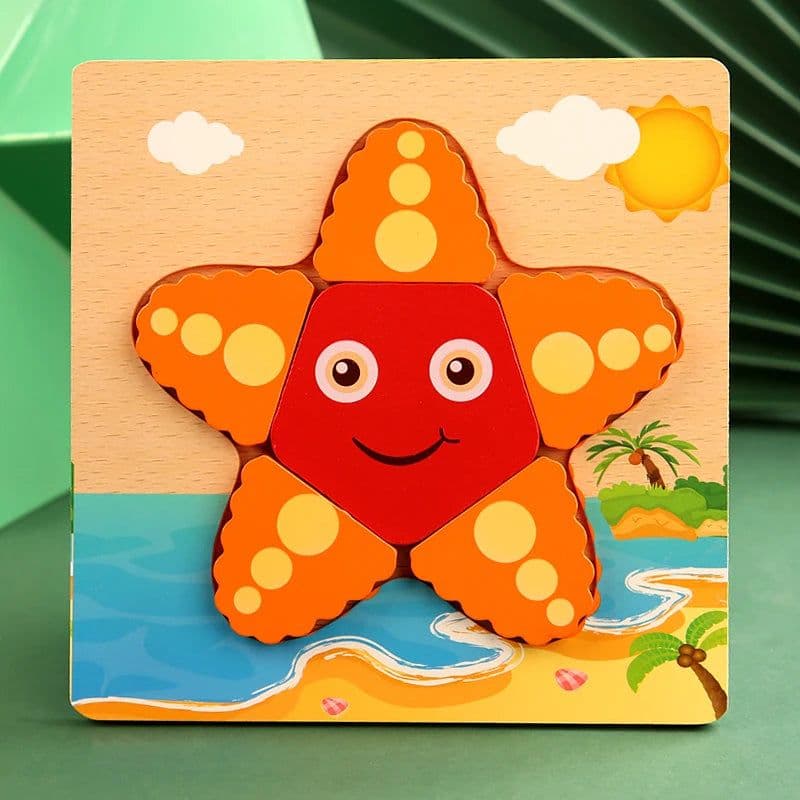 image-Datgo 3D Wooden Animal Puzzle - Educational & Fun Jigsaw for Kids