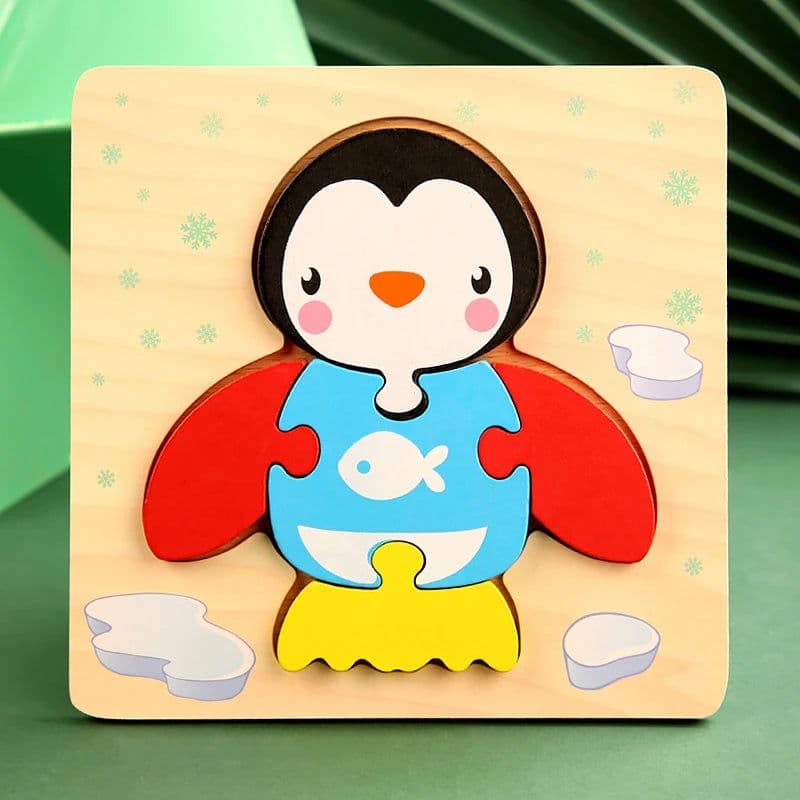 image-Datgo 3D Wooden Animal Puzzle - Educational & Fun Jigsaw for Kids