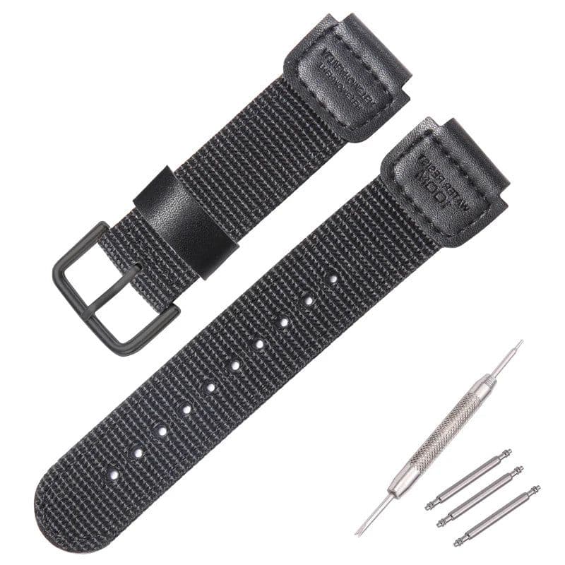 image-MCXGL 18mm Nylon Leather Strap - Durable Watchband for Casio Models