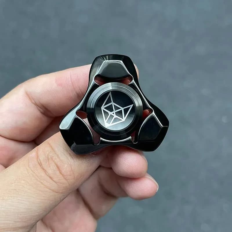 image-Fradoo Stainless Steel Fidget Spinner - 5 Min Spin Time for Stress Relief