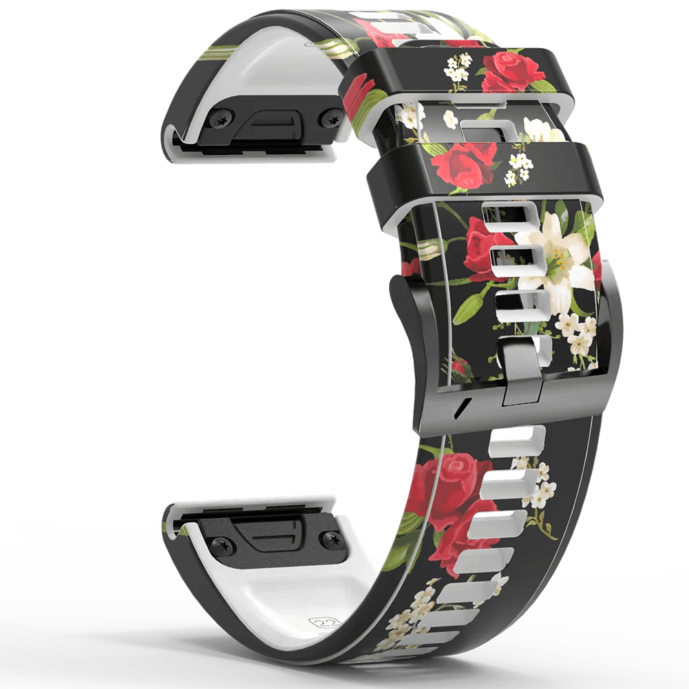 image-Quick Release Silicone Watch Strap for Garmin Fenix Series 22mm/26mm
