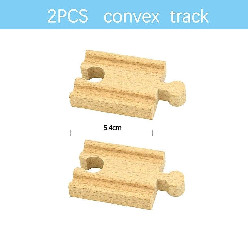 image-VEK Wooden Railway Track Accessories - Eco-Friendly Educational Car Toys