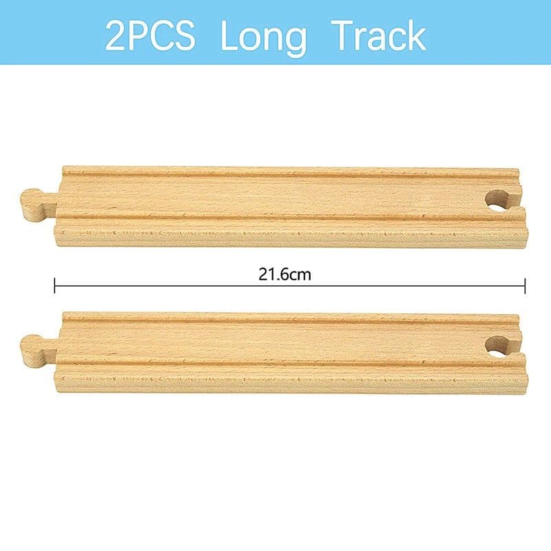 image-VEK Wooden Railway Track Accessories - Eco-Friendly Educational Car Toys
