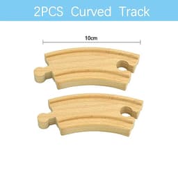 image-VEK Wooden Railway Track Accessories - Eco-Friendly Educational Car Toys