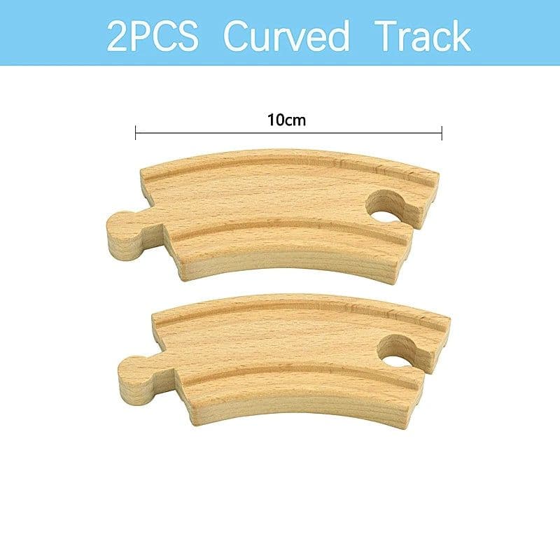 image-VEK Wooden Railway Track Accessories - Eco-Friendly Educational Car Toys