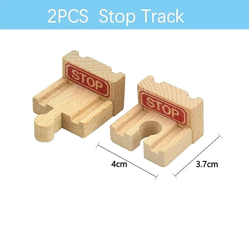 image-VEK Wooden Railway Track Accessories - Eco-Friendly Educational Car Toys