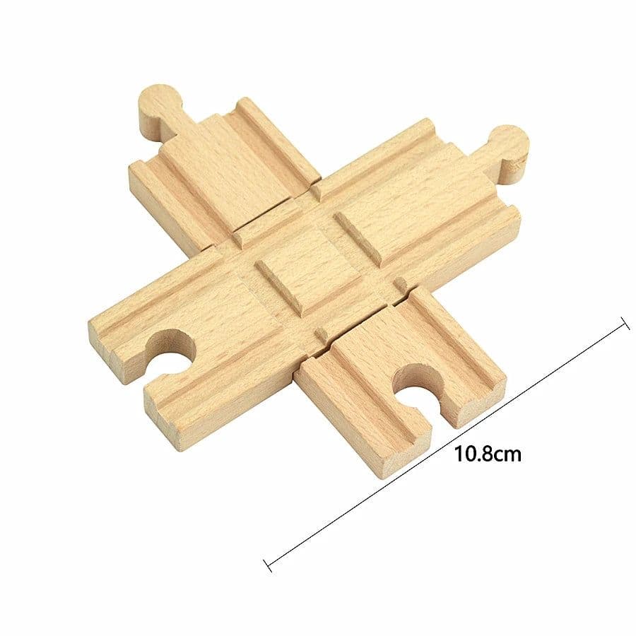 image-VEK Wooden Railway Track Accessories - Eco-Friendly Educational Car Toys