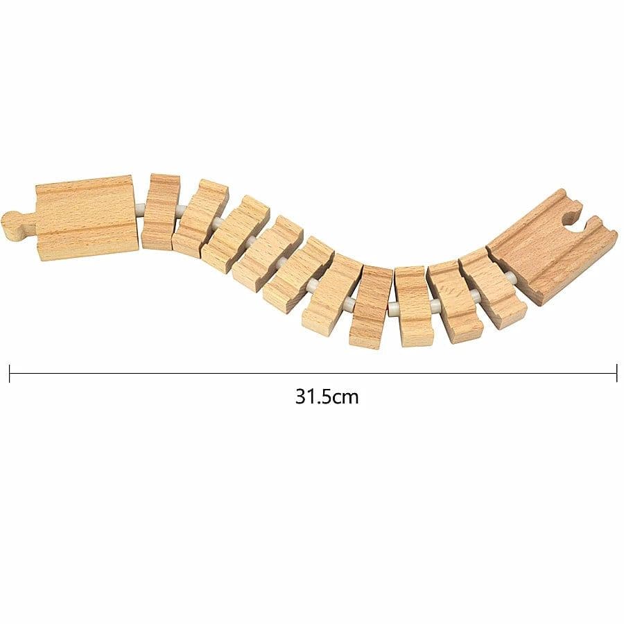 image-VEK Wooden Railway Track Accessories - Eco-Friendly Educational Car Toys